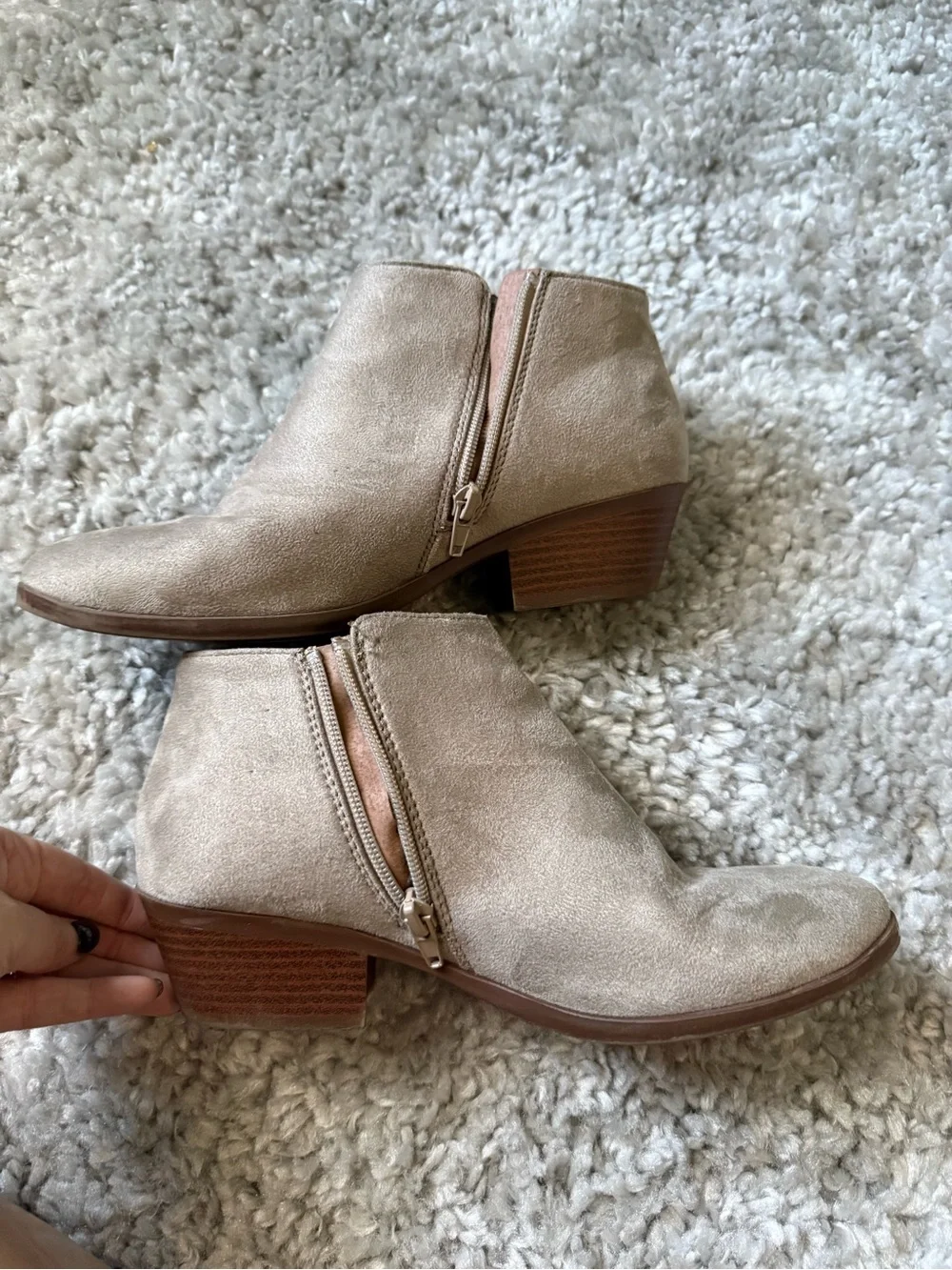 Women’s Taupe Suede Ankle Booties - Stylish Everyday Comfort